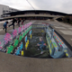 Illustration for article titled 3D Space Invaders Chalk Art
